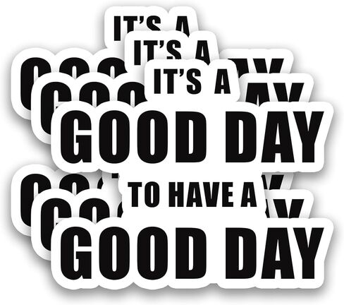 (3Pcs) It's A Good Day to Have A Good Day Sticker Inspirational Motivation Stickers – Positive Quote Vinyl Decals for Laptop, Water Bottle, Planner, Desk, Scrapbook, 3" x 2.5" in Saudi Arabia