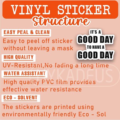(3Pcs) It's A Good Day to Have A Good Day Sticker Inspirational Motivation Stickers – Positive Quote Vinyl Decals for Laptop, Water Bottle, Planner, Desk, Scrapbook, 3" x 2.5" in Saudi Arabia