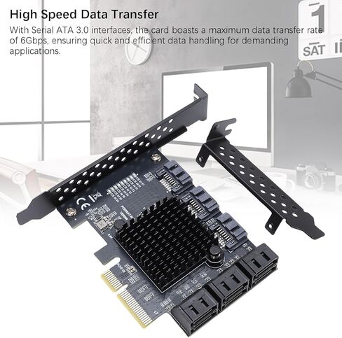 بطاقة توسيع PCIe 4X إلى 9 منافذ Serial ATA 3.0، ومحول القرص الصلب PCIe GEN3 بسرعة 6 جيجابت في الثانية مع خاصية التبديل السريع وNCQ، لـ 10 11 2003 in Kuwait