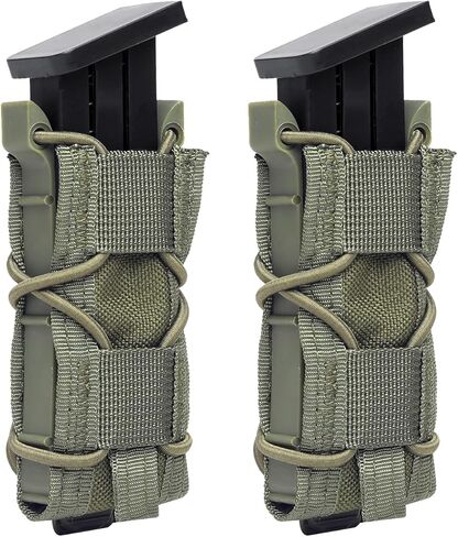 Pistol Mag Pouch, 9mm Magazine Pouch Universal Magazine Holder, Molle Magazine Holster Plate Carrier Accessories in Saudi Arabia