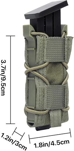 Pistol Mag Pouch, 9mm Magazine Pouch Universal Magazine Holder, Molle Magazine Holster Plate Carrier Accessories in Saudi Arabia