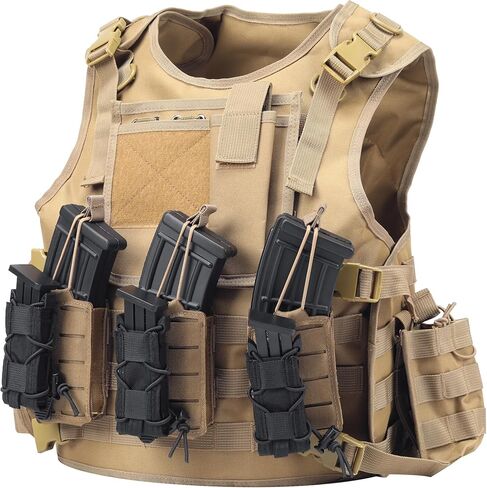 Pistol Mag Pouch, 9mm Magazine Pouch Universal Magazine Holder, Molle Magazine Holster Plate Carrier Accessories in Saudi Arabia