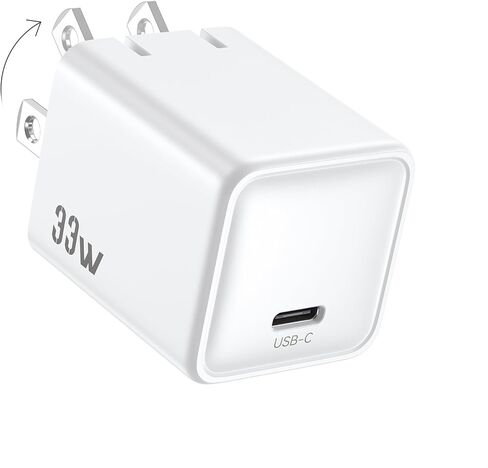 شحن سريع لشاحن iPhone 16/15، PD 3.0 PPS 33W GaN USBC كتلة شاحن قابلة للطي، محول شحن حائط مدمج من النوع C لسلسلة Apple iPhone 16 Pro Max، Galaxy S25/Pixel 9/iPad Pro (أبيض) in Saudi Arabia
