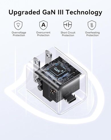 شحن سريع لشاحن iPhone 16/15، PD 3.0 PPS 33W GaN USBC كتلة شاحن قابلة للطي، محول شحن حائط مدمج من النوع C لسلسلة Apple iPhone 16 Pro Max، Galaxy S25/Pixel 9/iPad Pro (أبيض) in Saudi Arabia