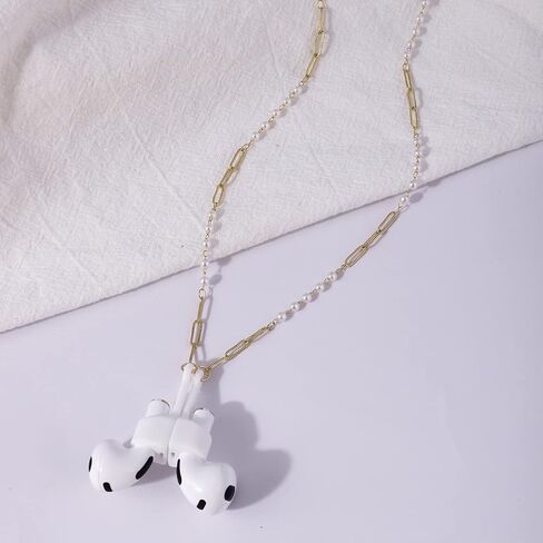 EGEN أنثى المغناطيسي مكافحة خسر حزام حامل قلادة اللؤلؤ الأبيض النحاس سلسلة ل Airpods برو 3 2 1,72 سنتيمتر in Kuwait