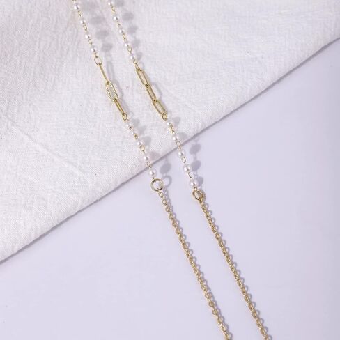 EGEN أنثى المغناطيسي مكافحة خسر حزام حامل قلادة اللؤلؤ الأبيض النحاس سلسلة ل Airpods برو 3 2 1,72 سنتيمتر in Kuwait