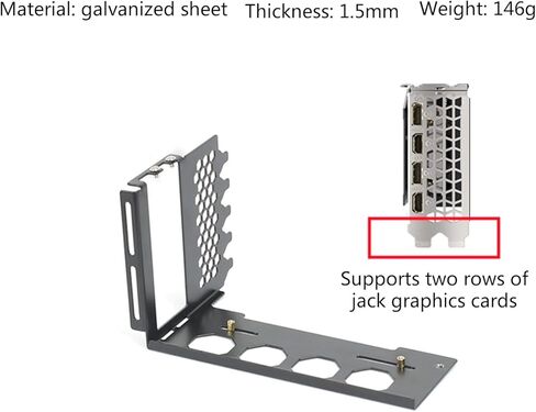 SXJ-B GPU Vertical Metal Bracket for Converting Graphics Card Angle in PC Case Mount Graphics Card Angle Conversion Desktop Computer Case Accessory Adjustable in Saudi Arabia