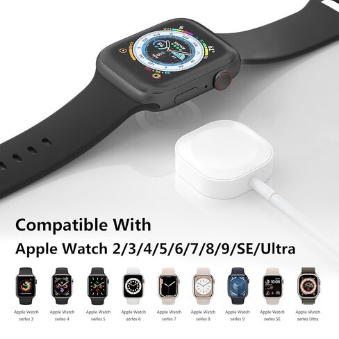 2 Pack USB Magnetic Charger for Apple Watch, Upgraded Portable Wireless Fast Charging Cable for iWatch Series 11 10 9 8 7 6 Ultra2 SE 38/40/41/42/44/45/46/49mm in Saudi Arabia