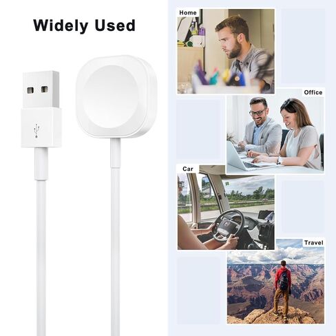 2 Pack USB Magnetic Charger for Apple Watch, Upgraded Portable Wireless Fast Charging Cable for iWatch Series 11 10 9 8 7 6 Ultra2 SE 38/40/41/42/44/45/46/49mm in Saudi Arabia