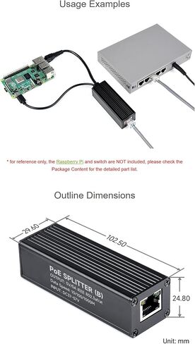Industrial Gigabit PoE Splitter, for 5V 5A DC Power Output Port, Onboard MPS Control Chip, Safer and More Stable @XYGStudy (POE-SPLITTER-25W-5.5-2.1) in Saudi Arabia