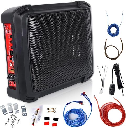 SIXWIN 1000W Slim Under Seat Powered Car Subwoofer Car/Truck Audio Sub Built in Amplifier Low Profile Subwoofer and AMP Package in Saudi Arabia