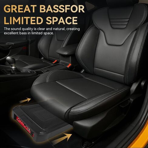 SIXWIN 1000W Slim Under Seat Powered Car Subwoofer Car/Truck Audio Sub Built in Amplifier Low Profile Subwoofer and AMP Package in Saudi Arabia