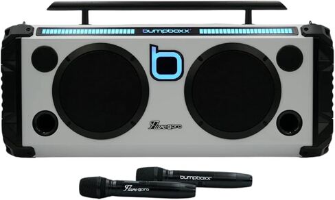 مكبر صوت بلوتوث محمول من Bumpboxx Boombox Flare8 Pro NYC Graffiti | ريترو بومبوكس مع مكبر صوت بلوتوث | بطارية ليثيوم قابلة للشحن | يتضمن 2 ميكروفون لاسلكي وجهاز تحكم عن بعد in Kuwait