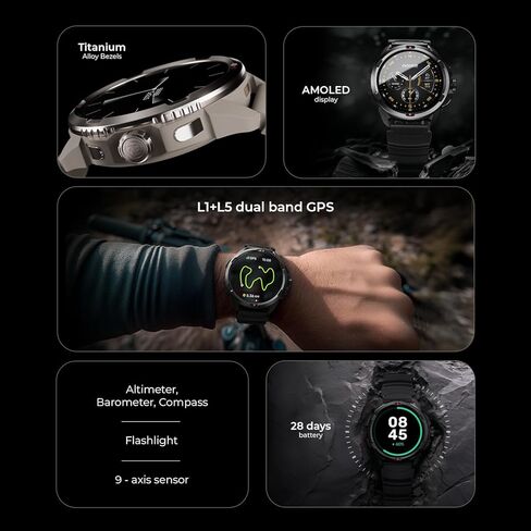 Noise Endeavour Pro Military Rugged Smartwatch, 28Days Battery, Built in GPS & Flashlight, Scratch Resistant, AI Companion, 1.5" AMOLED, 5ATM Water Resistant, 1Year Warranty (Carbon Black) in Saudi Arabia
