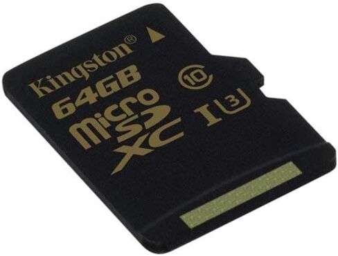 كينجستون ديجيتال 64 جيجابايت Microsdhc فئة U3 UHS-I 90R/45W + محول SD (SDCG/64 جيجابايت) in Kuwait