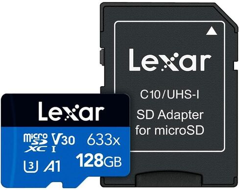 بطاقة Lexar LSDMI128BBNL633A عالية الأداء من السلسلة الزرقاء 633x microSDHC/microSDXC UHS-I (128 جيجابايت) in Saudi Arabia