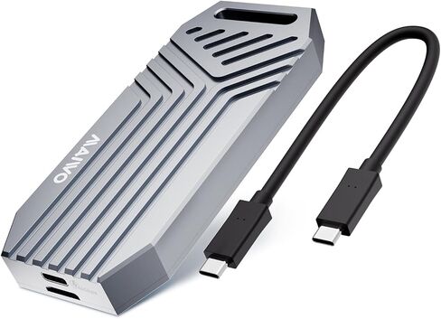 حاوية MAIWO 80 جيجابت في الثانية M.2 NVMe SSD مع مروحة تبريد، حاوية NVMe 80 جيجابت في الثانية خالية من الأدوات لمفتاح 2280 M، متوافقة مع Thunderbolt 4/3/USB4/USB C، شريحة سبائك الألومنيوم JHL9480 in Kuwait