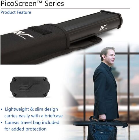 Elite Screens PicoScreen Series, Light-Weight Pull Up Manual Projector Screen, 45-inch 16:9, Portable Table-Top Pull-Up Home Theater Movie Office Classroom Fiberglass Projection Screen, PC45W, Black in Saudi Arabia