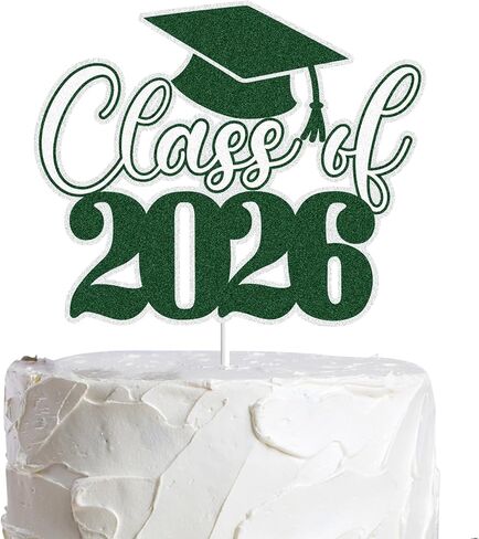 Lingboom Class of 2024 Cake Cake Topper Blue Glitter Happy Treawate تهنئة الديكورات الكعكة خريج 2024 التخرج تهانينا لوازم الحزب الخريج in Kuwait