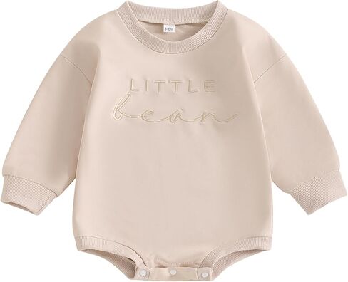 Little Bean Baby Outfit Infant Girl Boy Fall Clothes Little Peanut Embroidery Long Sleeve Romper Bodysuit Outfits in Saudi Arabia