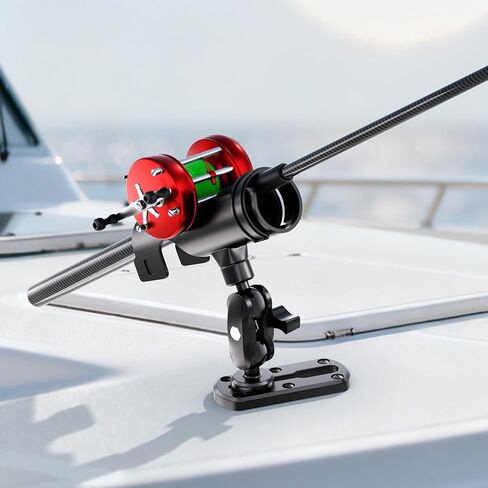 4" Tough-Track Mount with 1" Ball T-Bolt Track Base for Kayak Boat, Compatible with RAM Mounts B Size 1" Ball Double Socket Arm, for Phone Holder, Fish Finder, Action Camera Mount, 8 Screws in Saudi Arabia