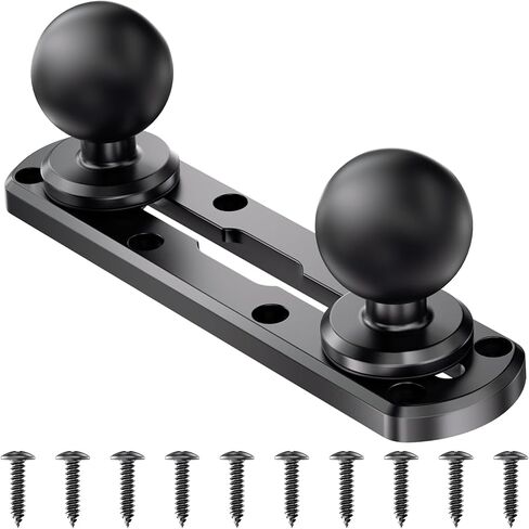 7" Tough-Track Mount with 2 PCS 1.5" Ball T-Bolt Base for Kayak Boat, Compatible with RAM Mounts C Size 1.5" Ball Double Socket Arm, for Fish Finder Mount, Fishing Rod, Marine GPS, 10 Screws in Saudi Arabia
