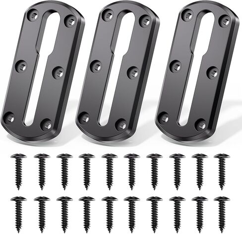 3 PCS 4" Kayak Track Mount, Kayak Low Profile Rail for Boat Fishing Rod Holder, Fish Finder, Cup Holder, Paddle Mount, Anchor Cleats, Compatible with RAM Mounts T-Bolt Attachment, 20 Screws in Saudi Arabia