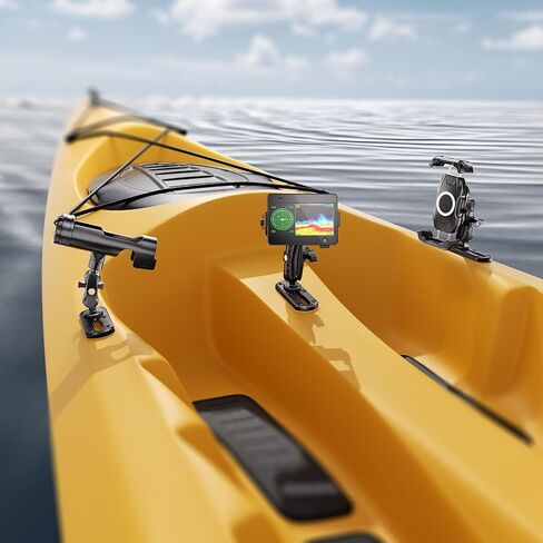 3 PCS 4" Kayak Track Mount, Kayak Low Profile Rail for Boat Fishing Rod Holder, Fish Finder, Cup Holder, Paddle Mount, Anchor Cleats, Compatible with RAM Mounts T-Bolt Attachment, 20 Screws in Saudi Arabia