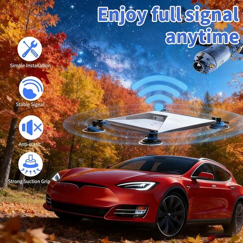 حامل Starlink Mini لأسقف السيارة أو النوافذ، حامل كأس شفط Starlink Mini Accessories، أكواب شفط قوية تم اختبارها على الطريق لمركبات RVs والقوارب والطائرات والمزيد، مجهزة بـ 6 أكواب شفط in Kuwait