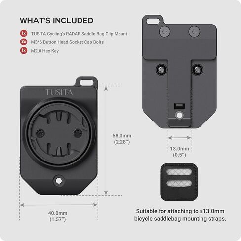 TUSITA Cycling Saddle Bag Clip Mount Compatible with Wahoo TRACKR RADAR in Saudi Arabia