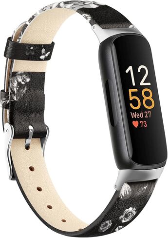 سوار جلدي متوافق مع Fitbit Inspire 3 Bands للنساء والرجال، أشرطة كلاسيكية من الجلد الأصلي الناعم لـ Fitbit Inspire 3/Inspire 2/Inspire HR/Inspire in Kuwait