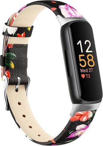 سوار جلدي متوافق مع Fitbit Inspire 3 Bands للنساء والرجال، أشرطة كلاسيكية من الجلد الأصلي الناعم لـ Fitbit Inspire 3/Inspire 2/Inspire HR/Inspire in Kuwait