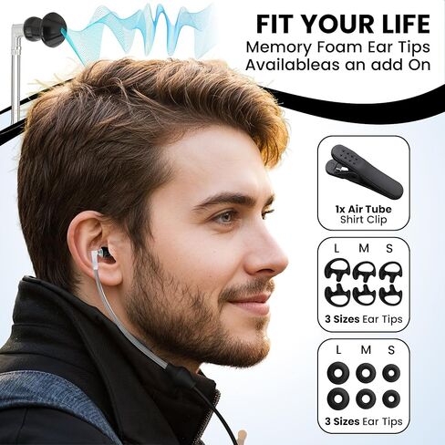 سماعات Airtube، سماعات أذن خالية من EMF، سماعات رأس أنبوبية مع أكياس بسحاب، صوت ثلاثي الأبعاد، التحكم في مستوى صوت الميكروفون، لاجتماعات العمل، والنوم، وصالة الألعاب الرياضية، وأجهزة عالية الجودة (USB-C) in Saudi Arabia