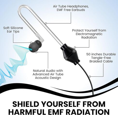 سماعات Airtube، سماعات أذن خالية من EMF، سماعات رأس أنبوبية مع أكياس بسحاب، صوت ثلاثي الأبعاد، التحكم في مستوى صوت الميكروفون، لاجتماعات العمل، والنوم، وصالة الألعاب الرياضية، وأجهزة عالية الجودة (USB-C) in Saudi Arabia
