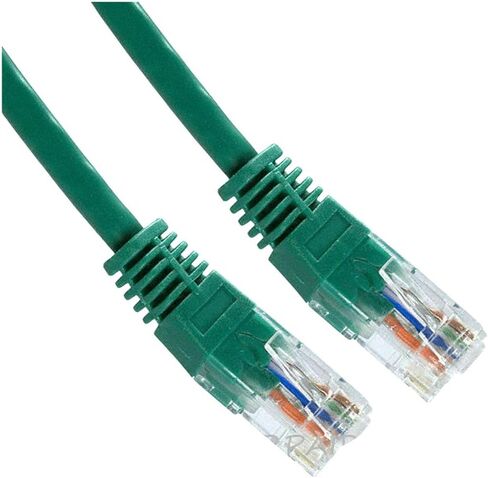 7ft - CAT5e Ethernet Network LAN Router Patch Cable Cord سلك 350 ميجا هرتز RJ45 سلك عالمي أخضر متعدد الاستخدامات متين وموثوق به جزء بديل للأجهزة المنزلية ترقية مكون الصيانة in Kuwait