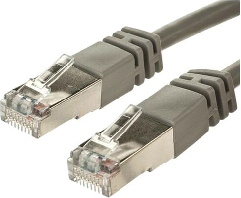 1ft محمية STP CAT5e إيثرنت شبكة LAN راوتر تصحيح كابل الحبل RJ45 رمادي متعدد الاستخدامات سلك عالمي متين يمكن الاعتماد عليه استبدال جزء الأجهزة المنزلية ترقية مكون الصيانة in Kuwait