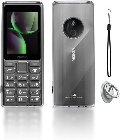 Case Cover for Nokia 110 4G 2024, Phone Case with Premium TPU Material, Anti-Fingerprint Protective Shell, Protective Cover with Scratch and Drop Resistant, Transparent in Saudi Arabia