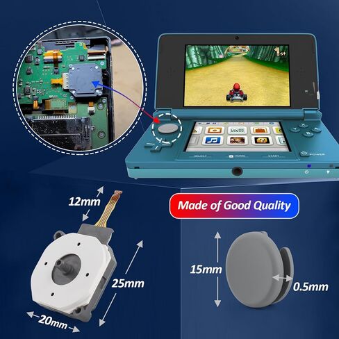 2Pack Joysticks Replacement for Nintendo New 3DS New 3DS XL Controller 3D Analog Sensor Module for Nintendo New 2DS XL Joystick Thumbstick Circle Pad Cap Replacement Accessories Part with Repair Tool in Saudi Arabia