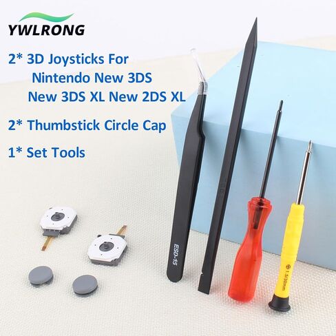 2Pack Joysticks Replacement for Nintendo New 3DS New 3DS XL Controller 3D Analog Sensor Module for Nintendo New 2DS XL Joystick Thumbstick Circle Pad Cap Replacement Accessories Part with Repair Tool in Saudi Arabia