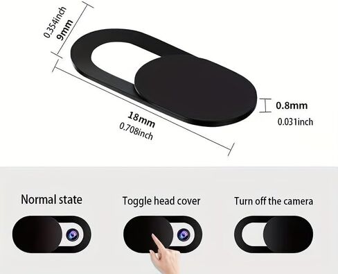 6-Pack Plastic Camera Privacy Protection Covers, Anti-Peep Design for Phones, Computers, and Cameras in Saudi Arabia