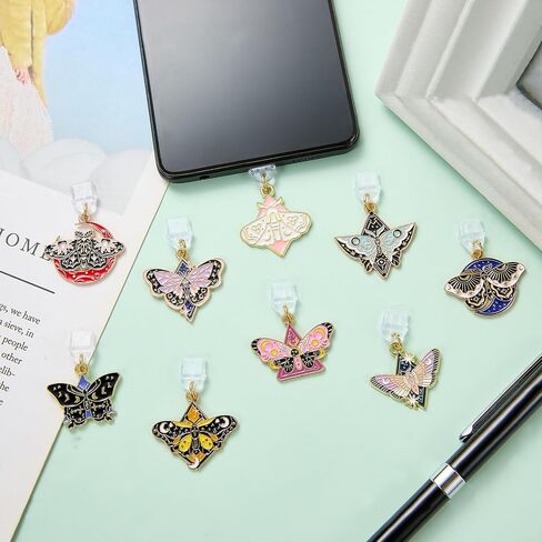 Anti Dust Plug Charm Type C USB C Dust Plug Charm with Alloy Aesthetics Pendant Cute Charging Port Protector for Phone Accessories in Saudi Arabia