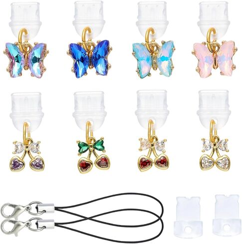 Anti Dust Plug Charm Type C USB C Dust Plug Charm with Alloy Aesthetics Pendant Cute Charging Port Protector for Phone Accessories in Saudi Arabia