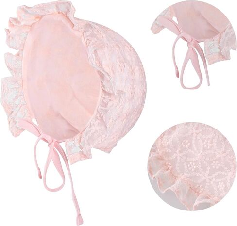 2 Pcs Baby Girl Bonnets Adjustable Lace Eyelet Sun Hat for Infant Toddler Girl Birthday in Saudi Arabia