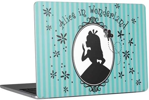 غلاف كمبيوتر محمول من Skinit متوافق مع جهاز MacBook Air 13.6in M2 (2022) - صورة ظلية مرخصة رسميًا من Disney Alice in Wonderland (رسوم متحركة) بتصميم المرآة in Kuwait
