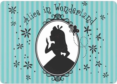 غلاف كمبيوتر محمول من Skinit متوافق مع جهاز MacBook Air 13.6in M2 (2022) - صورة ظلية مرخصة رسميًا من Disney Alice in Wonderland (رسوم متحركة) بتصميم المرآة in Kuwait