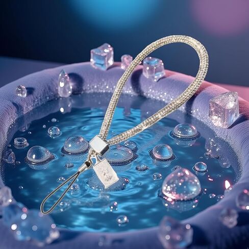 الفضة قصيرة الكريستال الهاتف الحبل كامل الماس قلادة المعصم حزام بلينغ السوار سلسلة المفاتيح حزام للنساء المحفظة المحفظة حقيبة حامل بطاقة الائتمان، اسهم الهاتف الخليوي وأشرطة المعصم in Saudi Arabia