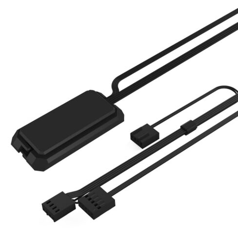 جهاز استقبال مروحة LCD ذو 4 سنون من Lian Li، يعمل مع مراوح UNI Fan SL LCD وTL LCD اللاسلكية (RF-R-LCD-W) - أبيض in Kuwait