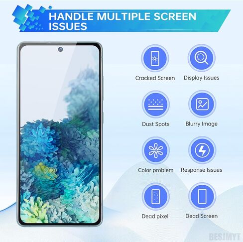 استبدال شاشة AMOLED لهاتف Samsung Galaxy S20 FE 5G OLED شاشة تعمل باللمس محول رقمي كامل مع إطار سحابة النعناع ومجموعة أدوات إصلاح الزجاج بزر جانبي SM-G781U SM-G781U1 in Kuwait