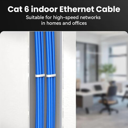 كابل إيثرنت Cat 6 بطول 1000 قدم (CMR) - كابل Riser CAT6 السائب 23AWG، كابل POE + Cat 6 550 ميجا هرتز 10 جيجابت UTP LAN Cat6 أزرق in Kuwait