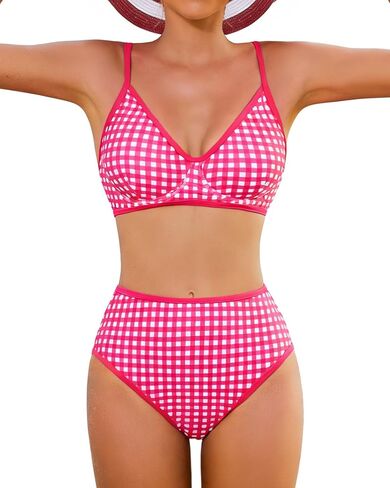 XUNYU عالية الخصر بيكيني مجموعات النساء المايوه البطن التحكم ثوب السباحة المراهقين لطيف 2 قطعة Underwire القمم التغطية قيعان in Kuwait